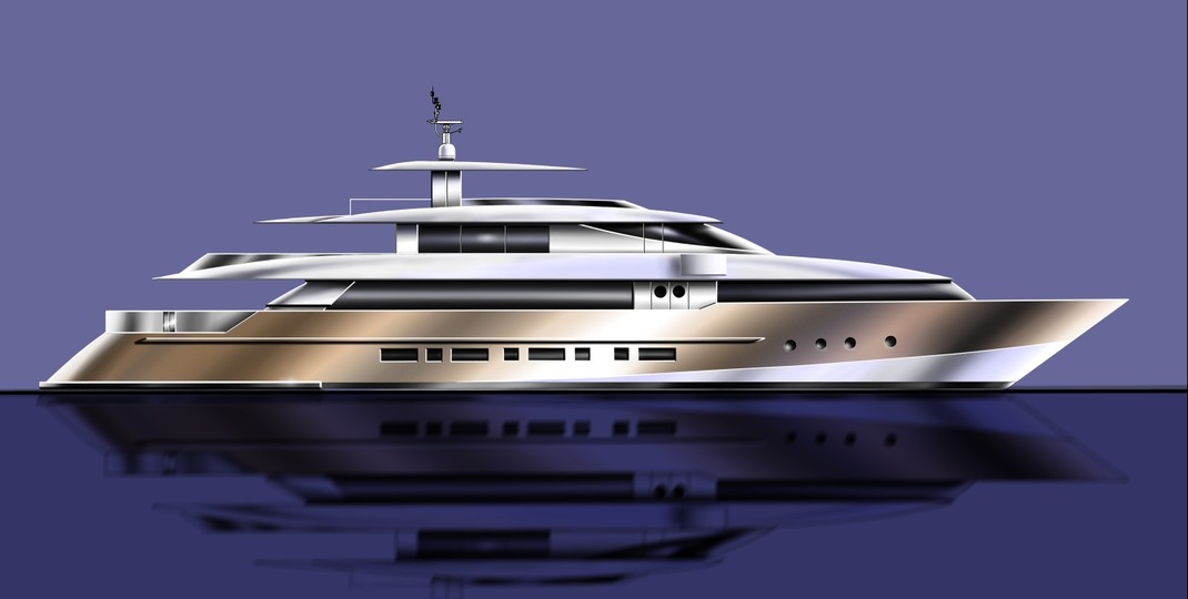 44 mtr. Motoryachtstudie